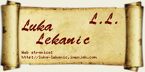 Luka Lekanić vizit kartica